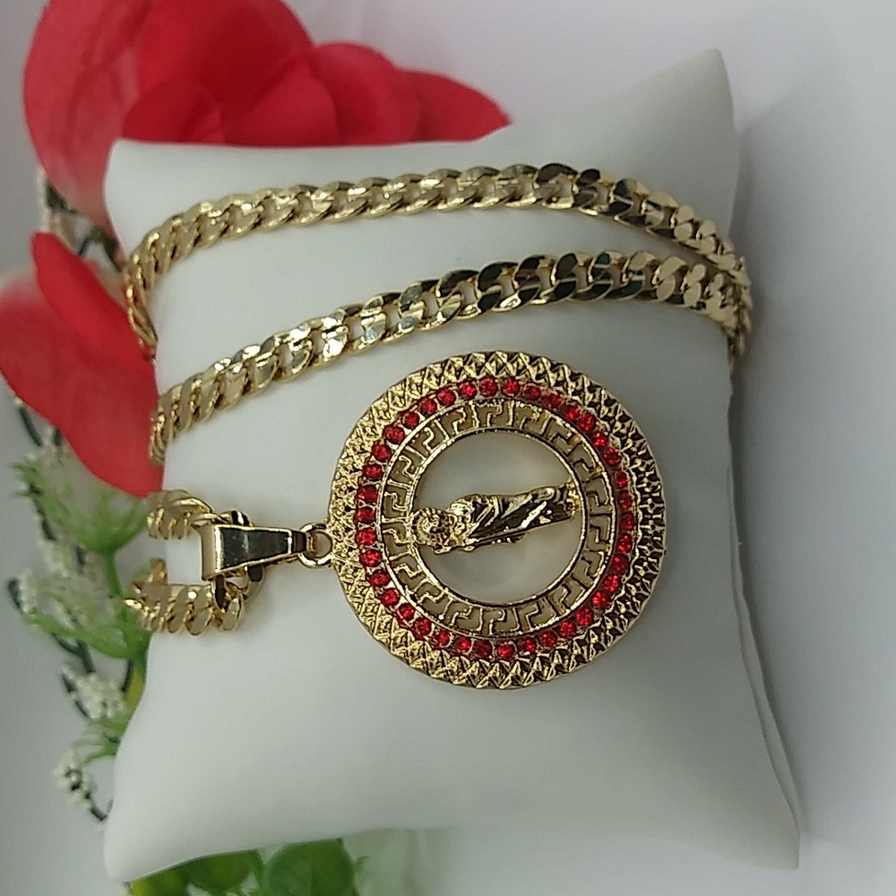 14k Gold plated chain with saint judas pendant